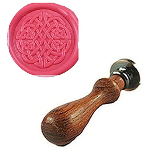 MDLG Vintage Decorative Celtic Knot Custom Picture Logo Wedding Invitation Wax Seal Sealing Stamp Rosewood Handle Set