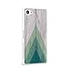 Case for Sony Z5 Compact, CasesByLorraine Wood Print Geometric Triangle Pattern Case Slim Hard Plastic Back Cover for Sony Xperia Z5 Compact (S01)