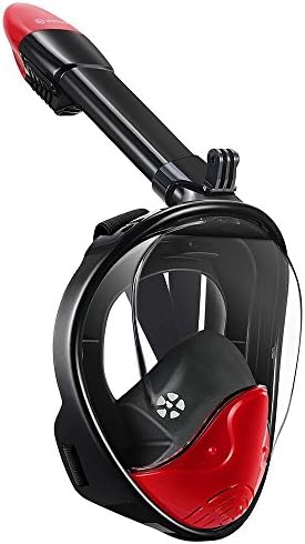 WSTOO Full Face Snorkeling Mask,180° Panoramic View Snorkeling Mask-Anti-fog Anti-leak For Adults & Kids …