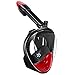W WSTOO Mask Fins Snorkel Set,Snorkeling Gear for Adults,Full Face Snorkel Mask & Adjustable Swim Fins,Dry Top System Anti-Fog Anti-Leak
