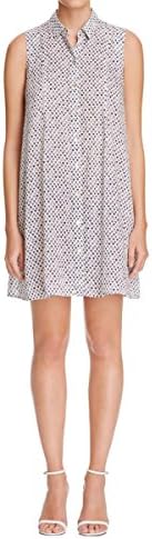 Beach Lunch Lounge Womens Shirt Dress Heart Pattern Casual Dress Navy S