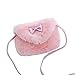Pinky Family Kids' Cute Hairy Handbag Girls Shoulder Bag Baby Toddler Crossbody Purse Messenger Bag Bowknot (Pink)