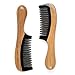 Wide Tooth Hair Comb for Curly Hair - Breezelike No Static Wooden Detangling Comb - Natural Sandalwood Buffalo Horn Comb for Women and Men