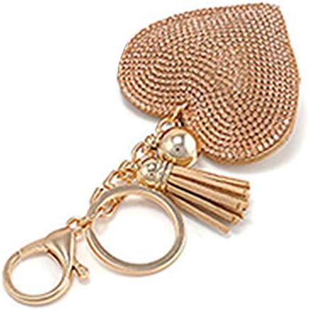Fashion Faux Rhinestone Heart Shape Pendant Handbag Keychain Bag Keyring Key Chain - #4 GlobalDeal Direct