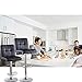 Bar Stools Barstools Set of 4 Kitchen Stools Height Adjustable PU Leather Swivel Stools Bar Chairs Black