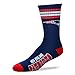 NFL 4 Stripe Deuce Crew Socks Mens-New England Patriots-Size Large(10-13)
