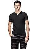 G by GUESS Men's Ricky Slub Slit Henley