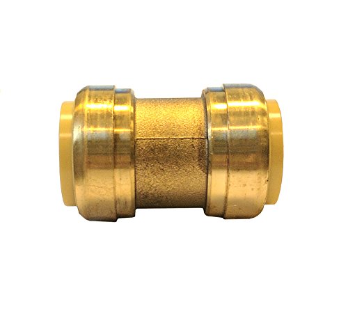 Libra Supply Lead Free 1-1/2 inch Push-Fit Coupling, Push to Connect, (Click in for more size options), 1-1/2'', 1-1/2-inch, Fits copper tubing, CTS, CPVC and PEX