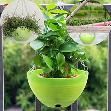 Antier Plastic Flower Plant Hanging Pot Chain Basket Balcony Indoor/Outdoor Decoration (Multicolor)