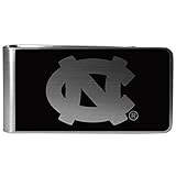 NCAA North Carolina Tar Heels Black & Steel Money Clip