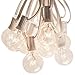 Hometown Evolution, Inc. 100 Foot White String Lights - G40 Clear Globe Bulbs (White Wire) - Outdoor Indoor String Lights for Wedding, Cafe, Bistro, Market, Bedroom and Tent Lighting