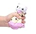 AOLIGE Squishies Slow Rising Jumbo Kawaii Cute Bear Head Cake Panda Creamy Scent for Kids Party Toys Stress Reliever Toy