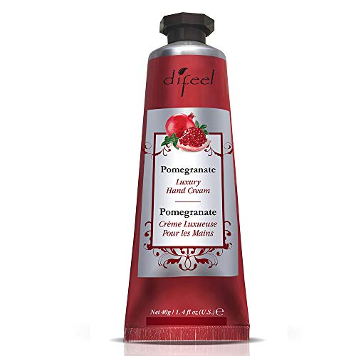 Difeel Ever Rich Hand Cream - Pomegranate With Vitamin E Oil & 100% Pure Natural Oil, Condition Nails & Cuticles, Hydrates, Moisturizes, Rejuvenates, Nourishes & Heals Dry Skin 1.4 oz. (Pack of 6)