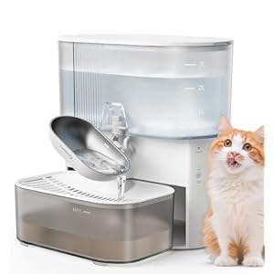FEELNEEDY 猫給水器コードレス 汚水分離設計 フィルター不要 ワイヤレス猫水飲み器 ペット用自動給水器