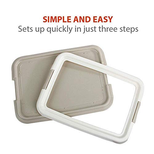 PAWISE Large Dog Training Pad Holder, Best Portable Puppy Trainer - Indoor Dog Potty - Puppy Pad Flo - //medicalbooks.filipinodoctors.org