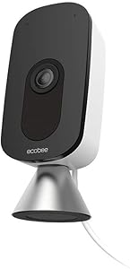 ecobee SmartCamera – Indoor WiFi Security Camera, Baby & Pet Monitor, Smart Home Security System, 1080p HD 180 Degree FOV, Night Vision, 2-Way Audio, Works with Apple HomeKit, Alexa Built In (Renewed)