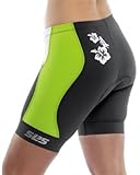 Triathlon Women`s Tri Shorts by SLS3 - 1 Pocket - Power Lycra Compression - 7.5