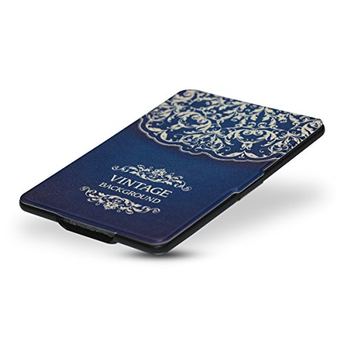 Kindle Paperwhite Flip Case, iThrough E-reader Protective Colorful Case Cover With Auto Wake/Sleep Smart,Fits All 2012, 2013, 2015 and 2016 Versions Amazon Kindle Paperwhite(Flower) - Thumbnail 7