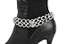 Women Western Fashion Jewelry Boot Anklet Bracelet Gold Metal Chain Shoe Animal Print Leopard Charm Artsy