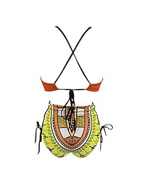 Conjunto de bikini sin espalda para dama con tirantes y cintura alta