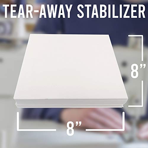 [120 Sheets] Tear Away Stabilizer 8"x8" Embroidery Stabilizer Tear Away