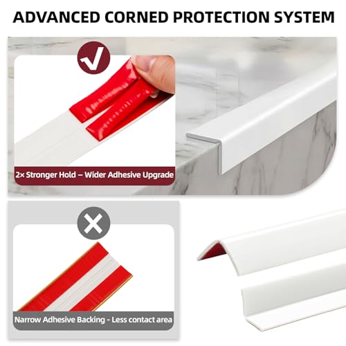 JSIWOTH 9.2 M PVC Flexible Self-Adhesive Angle Moulding 90–180°, Corner Protector for Interior and Exterior Wall, Decorative Profile for Wall and Ceiling (White, W:60 MM)