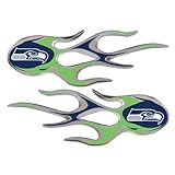 Seattle Seahawks NFL Micro Flames Auto Decal 2 Pack for Car Truck Motorcycle Bike Mailbox Locker Sticker Football Licensed Team Logo