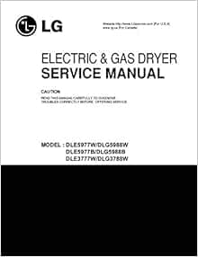 LG DLG5988 - DLE5977 - DLE3777W - DLG3788W SERVICE MANUAL: LG, SERVICE