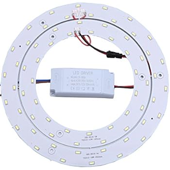 Ledy 33w 9.84 Inch 3630lm 5730 SMD Led Ceiling Light Fixtures Replacement Panel Retrofit Board Light Bulb Replace Incandescent Fluorescent Bulb Round Tube (White)