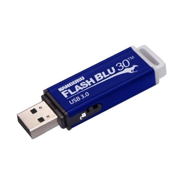 Kanguru FlashBlu30 USB-Speicherstick, USB 3.0, 16 GB, Blau