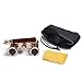 Uarter Generic Opera Theater Horse Racing Glasses Binocular Telescope with Handle (Red with Gold Trim) 3X25 (Gold-Red)