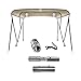 MSC 3 Bow 4 Bow Bimini Top Boat Cover with Rear Support Pole and Storage Boot(Beige, 3 Bow 6'L x 46