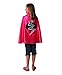 Girls Superhero Lightning Bolt Cape Hot Pink