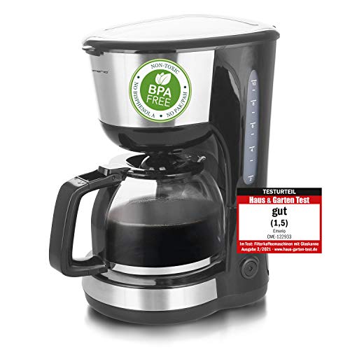 EMERIO CME-122933, Filter Kaffeemaschine, 1.25l für bis zu 10 Tassen frischen Kaffee, herausnehmbarer Permanent-Filter…