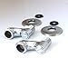 gotonovo Clawfoot Tub 3-3/8 Inch Adapter Claw Foot Bathtub Kitchen Faucet Adjustable Swing Arms Commercial Utility Eccentric Screw Plus Size 1 Pair