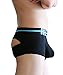 sandbank Men's Sexy Lingerie Bulge Pouch Open Crotchless Boxer Briefs Underwear (US L = Asian Tag 2XL, 4 Pack-Mix Color#2)