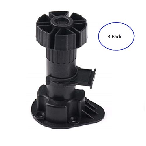 Adjustable Height Cabinet Cupboard Furniture Leg Foot, Hardware Casters Glides Height Cabinet Leveling for Kitchen Bathroom, Cabinet Leveling Legs, 4-Pack