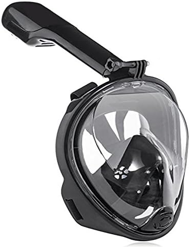 WJW Snorkel Mask 180° Panoramic View Breathe Free For Adults And Kids, Snorkeling Mask Full Face Anti-Fog Anti-Leak Design,M