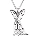 BONSNY Love Pets Enamel Zinc Alloy Metal Chihuahua Necklace Dog Animal Pendant 18