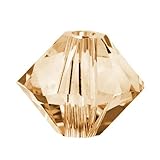 SWAROVSKI ELEMENTS Crystal #5328 3mm Bicone Beads Golden Shadow (25 Beads)