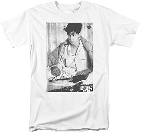Ferris Bueller's Day Off Cameron Mens Short Sleeve Shirt WHITE LG