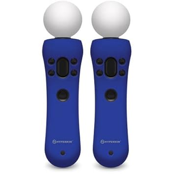 PS VR und PS4 gelshell Silikon Haut für Motion Controller Extra Grip Feuchtigkeit Schutz Bequemen Griff (PS4) Blau