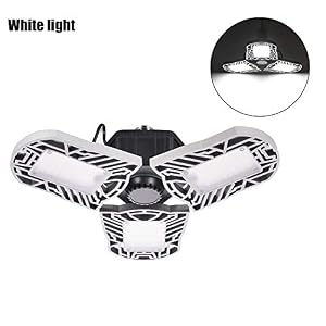 Image of 60W Deformable LED Garage Light Ceiling Light Factory Warehouse Industrial Lighting, 6000 Lumen White Light IP65 Waterproof Industrial Warehouse Mining Lamp- LED High Bay Lighting E26/E27(Cold White)