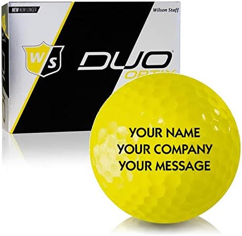 Wilson Staff Duo Soft Optix Matte Yellow Personalized Golf Ball