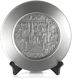 Amazon Com Royal Selangor Hand Finished Malaysia Collection Pewter Malaysian Landmark Plate S Gift Kitchen Dining