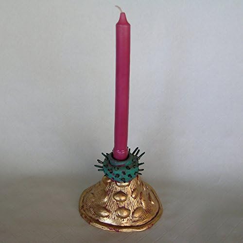 “Sparks &amp; Spikes " (single base),Ceramic Candle Holder