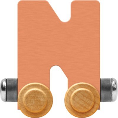 NameTrain Pastel Letter Car N - Made in USA (Orange)