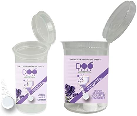 Doo Drops Toilet Odor Eliminating Tablets You Drop In Before You Go- 62 Lavender Scented Drop & Go, No Waiting/Home & Travel