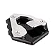 CNC Motorcycle Kickstand Foot Side Stand Extension Pad Plate For For CRF1000L Africa Twin 2016 2017 2018,Black