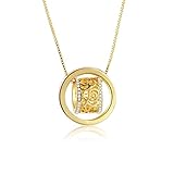 XZP Double Circles Pendant Necklace for Women Personalized Metal Circle Necklaces Gifts Jewelry 4 in 1